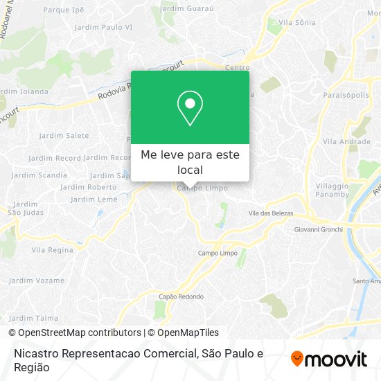 Nicastro Representacao Comercial mapa