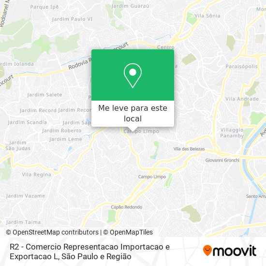 R2 - Comercio Representacao Importacao e Exportacao L mapa