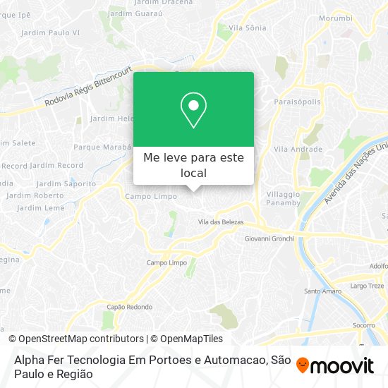 Alpha Fer Tecnologia Em Portoes e Automacao mapa