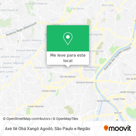 Axé Ilê Obá Xangô Agodô mapa