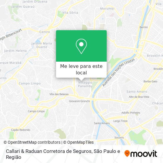 Callari & Raduan Corretora de Seguros mapa