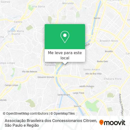 Associação Brasileira dos Concessionarios Citroen mapa