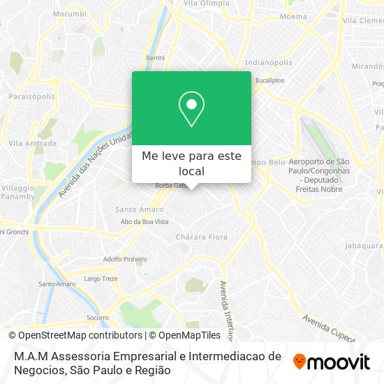M.A.M Assessoria Empresarial e Intermediacao de Negocios mapa