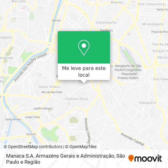 Manaca S.A. Armazéns Gerais e Administração mapa