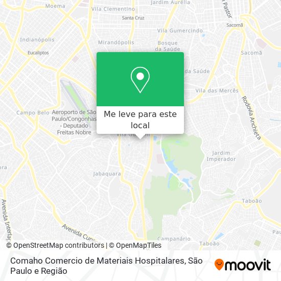 Comaho Comercio de Materiais Hospitalares mapa