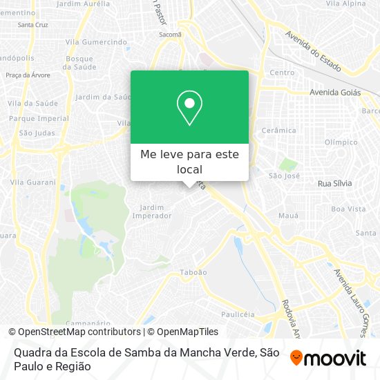 Quadra da Escola de Samba da Mancha Verde mapa