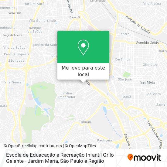 Escola de Eduacação e Recreação Infantil Grilo Galante - Jardim Maria mapa