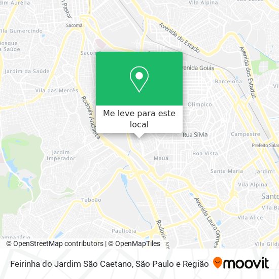 Feirinha do Jardim São Caetano mapa