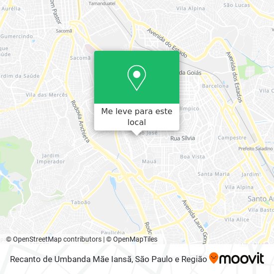 Recanto de Umbanda Mãe Iansã mapa