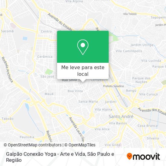 Galpão Conexão Yoga - Arte e Vida mapa