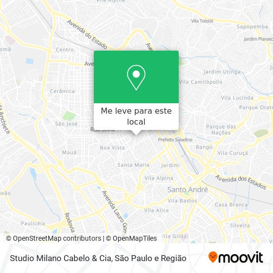 Studio Milano Cabelo & Cia mapa