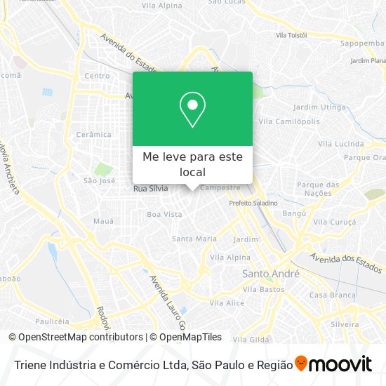 Triene Indústria e Comércio Ltda mapa