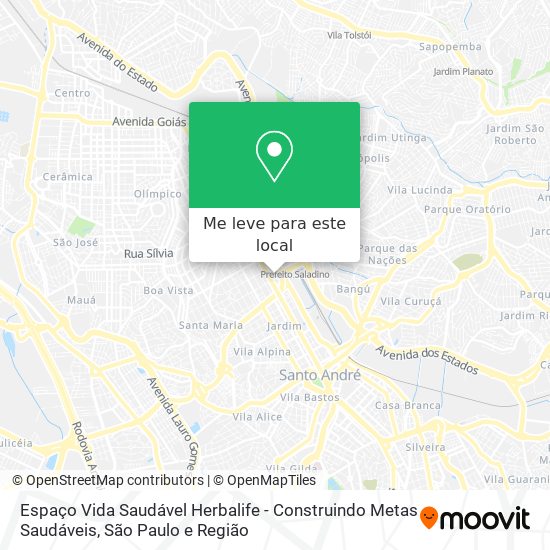 Espaço Vida Saudável Herbalife - Construindo Metas Saudáveis mapa