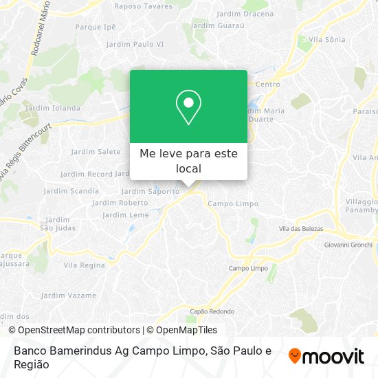 Banco Bamerindus Ag Campo Limpo mapa