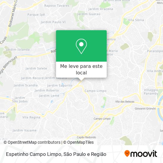 Espetinho Campo Limpo mapa