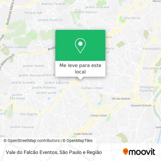 Vale do Falcão Eventos mapa