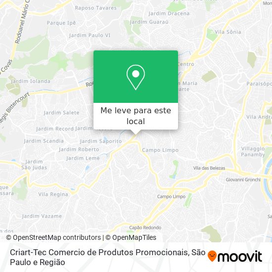 Criart-Tec Comercio de Produtos Promocionais mapa