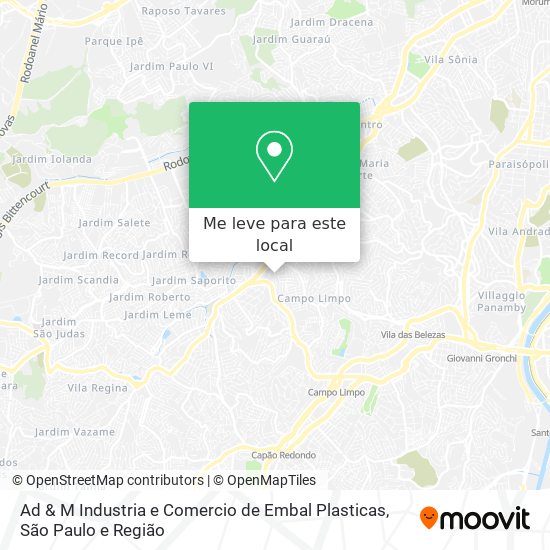 Ad & M Industria e Comercio de Embal Plasticas mapa