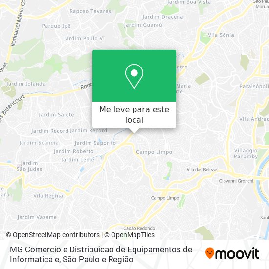 MG Comercio e Distribuicao de Equipamentos de Informatica e mapa