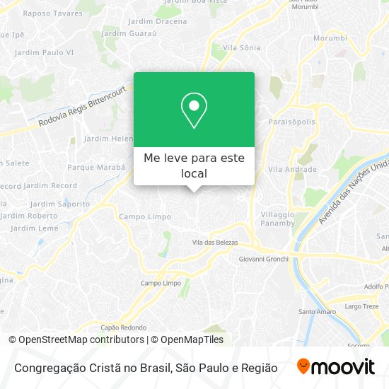 Congregação Cristã no Brasil mapa