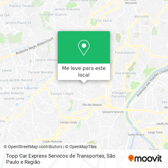 Topp Car Express Servicos de Transportes mapa