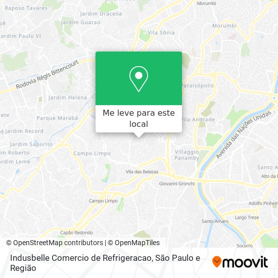 Indusbelle Comercio de Refrigeracao mapa