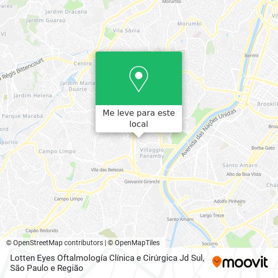 Lotten Eyes Oftalmología Clínica e Cirúrgica Jd Sul mapa