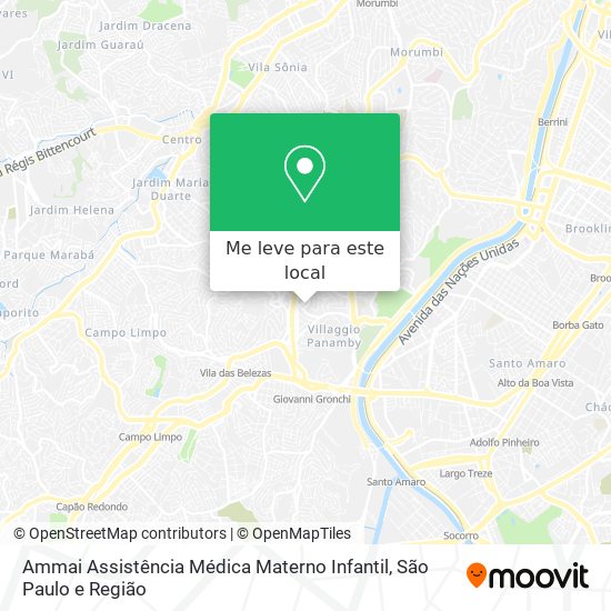 Ammai Assistência Médica Materno Infantil mapa