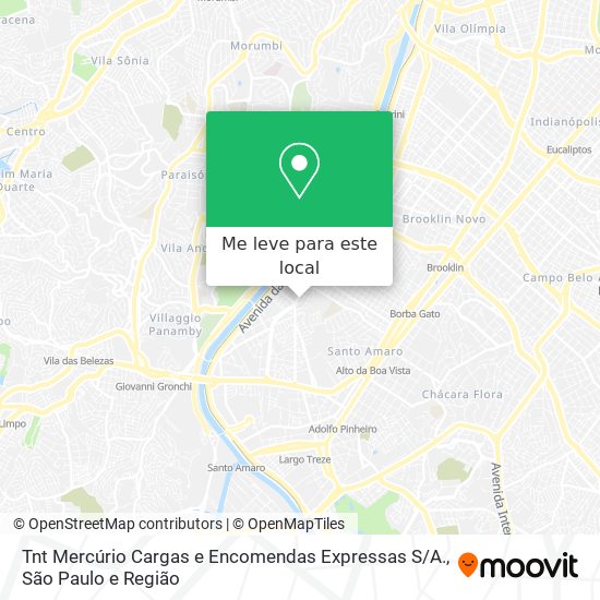 Tnt Mercúrio Cargas e Encomendas Expressas S / A. mapa