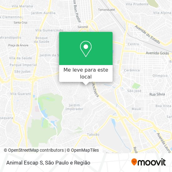 Animal Escap S mapa