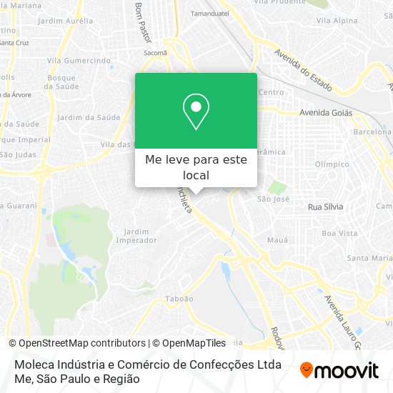 Moleca Indústria e Comércio de Confecções Ltda Me mapa