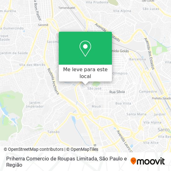 Priherra Comercio de Roupas Limitada mapa