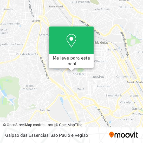 Galpão das Essências mapa