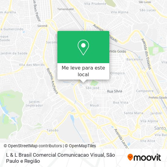 L & L Brasil Comercial Comunicacao Visual mapa