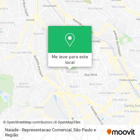 Naiade - Representacao Comercial mapa