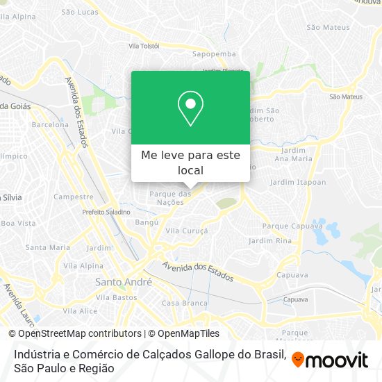 Indústria e Comércio de Calçados Gallope do Brasil mapa