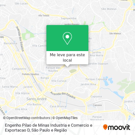 Engenho Pilao de Minas Industria e Comercio e Exportacao D mapa