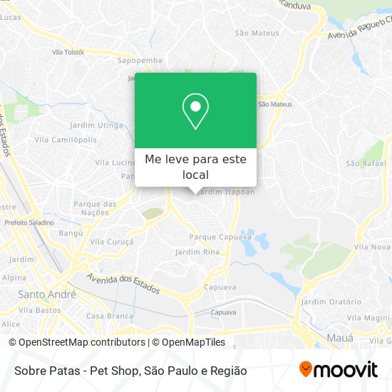 Sobre Patas - Pet Shop mapa