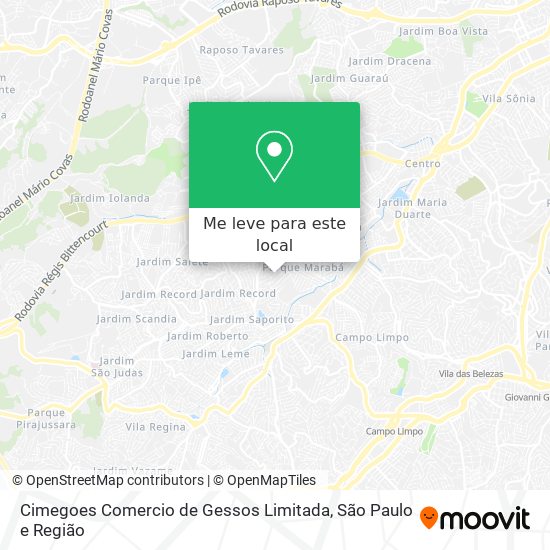 Cimegoes Comercio de Gessos Limitada mapa