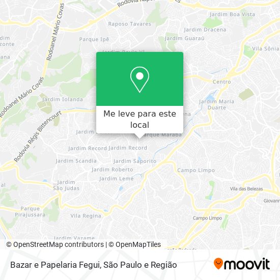 Bazar e Papelaria Fegui mapa