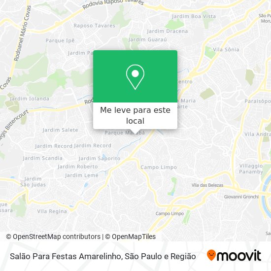 Salão Para Festas Amarelinho mapa