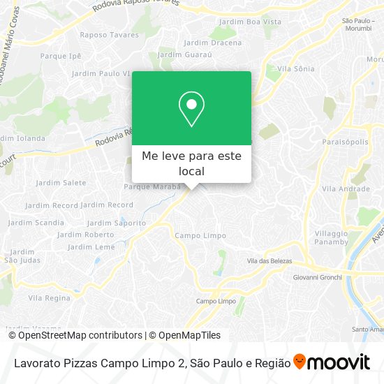 Lavorato Pizzas Campo Limpo 2 mapa
