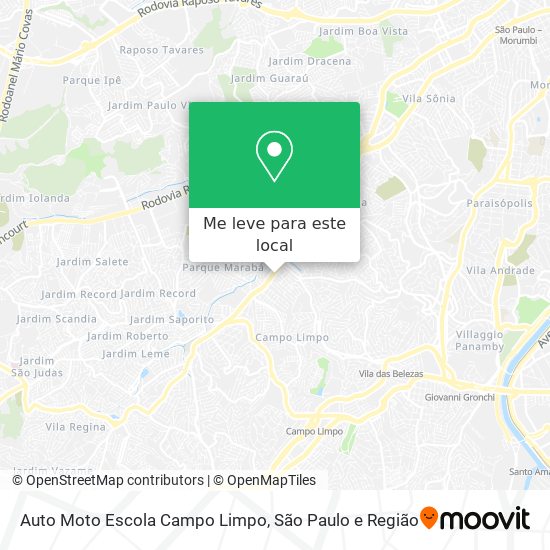 Auto Moto Escola Campo Limpo mapa