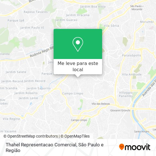 Thahel Representacao Comercial mapa