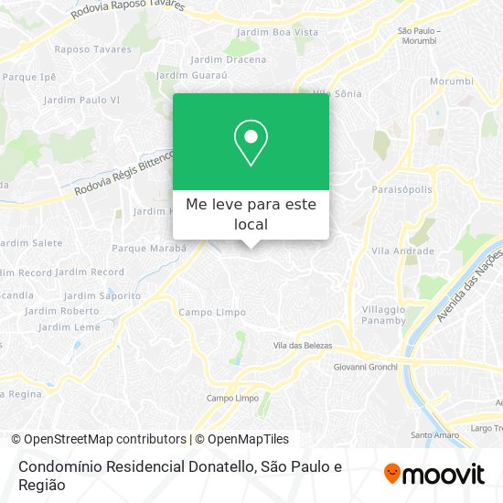 Condomínio Residencial Donatello mapa