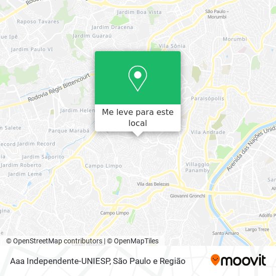 Aaa Independente-UNIESP mapa