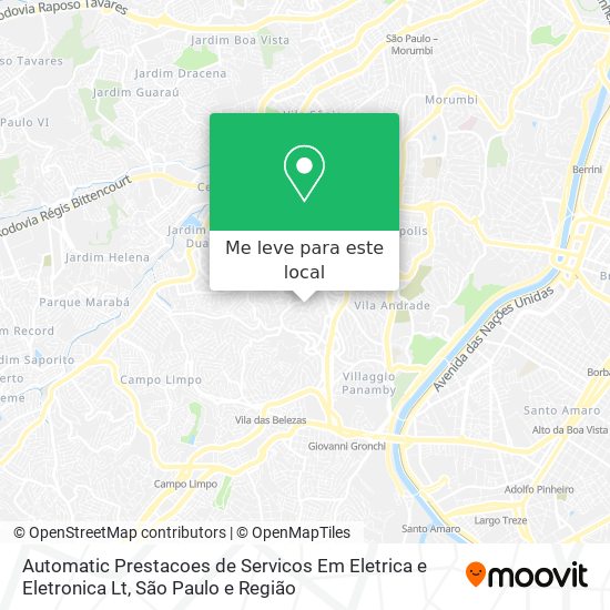 Automatic Prestacoes de Servicos Em Eletrica e Eletronica Lt mapa