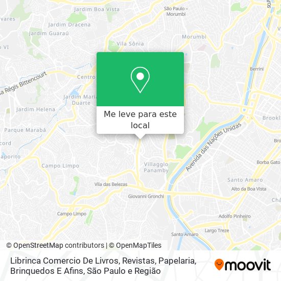 Librinca Comercio De Livros, Revistas, Papelaria, Brinquedos E Afins mapa