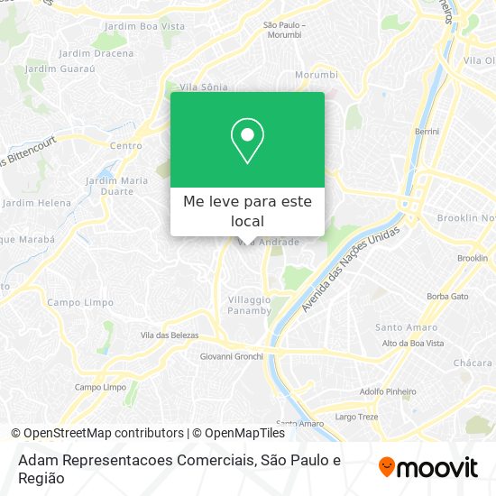 Adam Representacoes Comerciais mapa