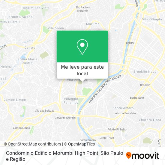 Condominio Edificio Morumbi High Point mapa